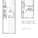 2 Bedroom / 1.5 Bath Floorplan